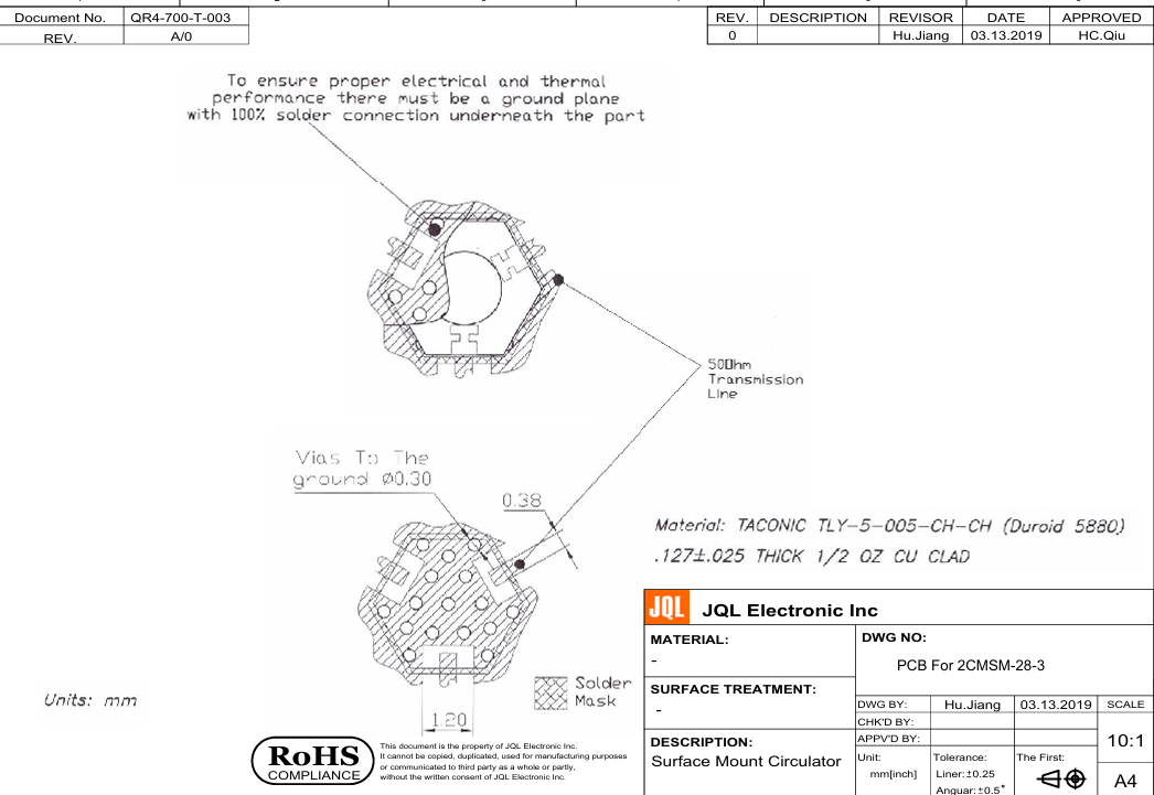 JQL JCSM26K5T29K5A2 SMT環(huán)形器