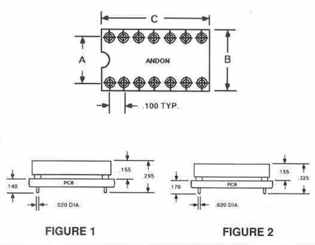 ANDON 200℃封閉框架ICDIP插座，不帶支架